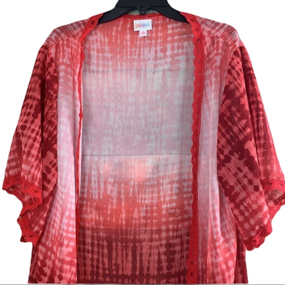 Women’s Sz S LulaRoe Cardigan Red - Picture 2 of 5